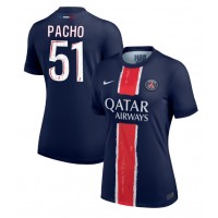 Camiseta Paris Saint-Germain Willian Pacho #51 Primera Equipación Replica 2024-25 para mujer mangas cortas